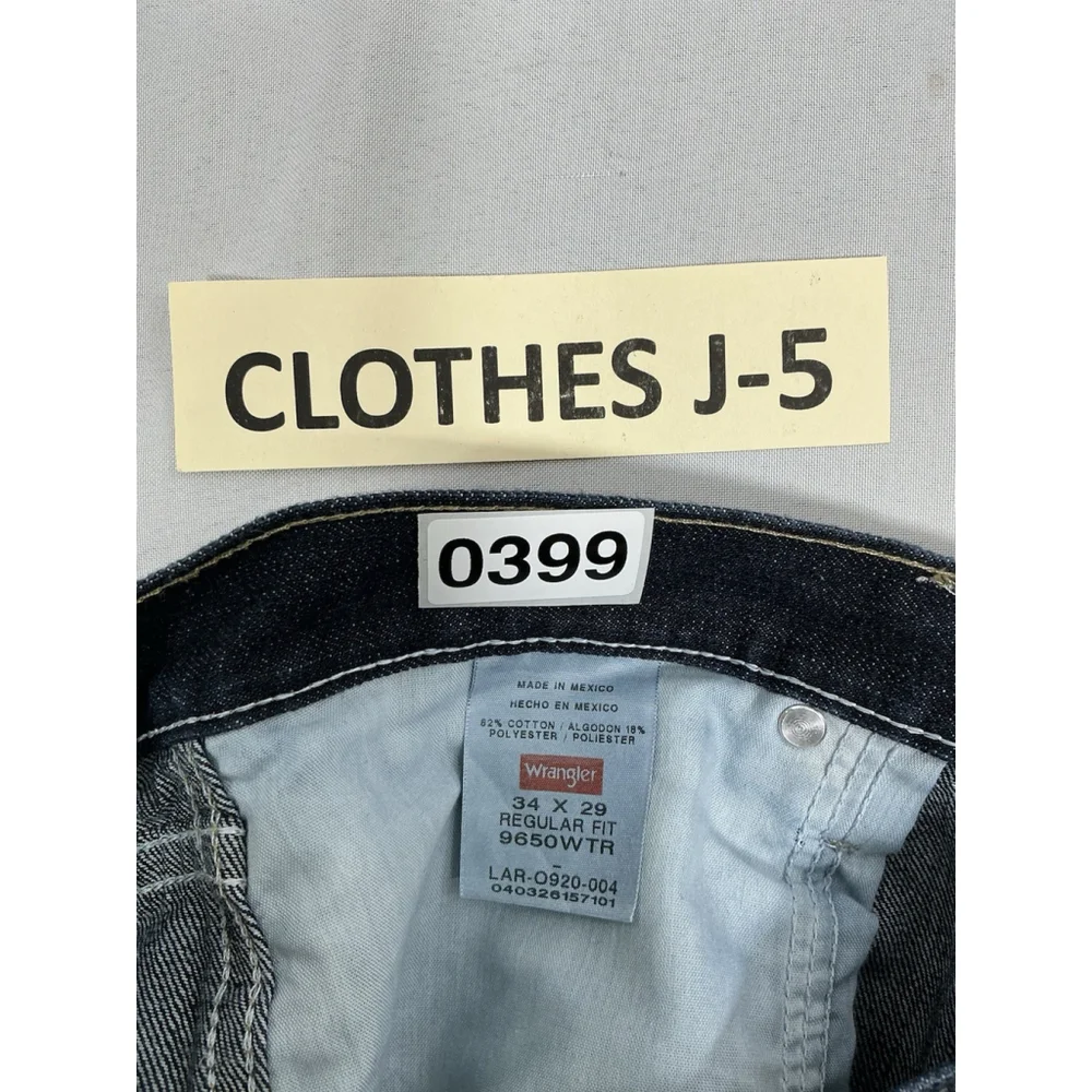 Men’s Excellent Condition Wrangler Regular Fit Blue Jeans 34x29